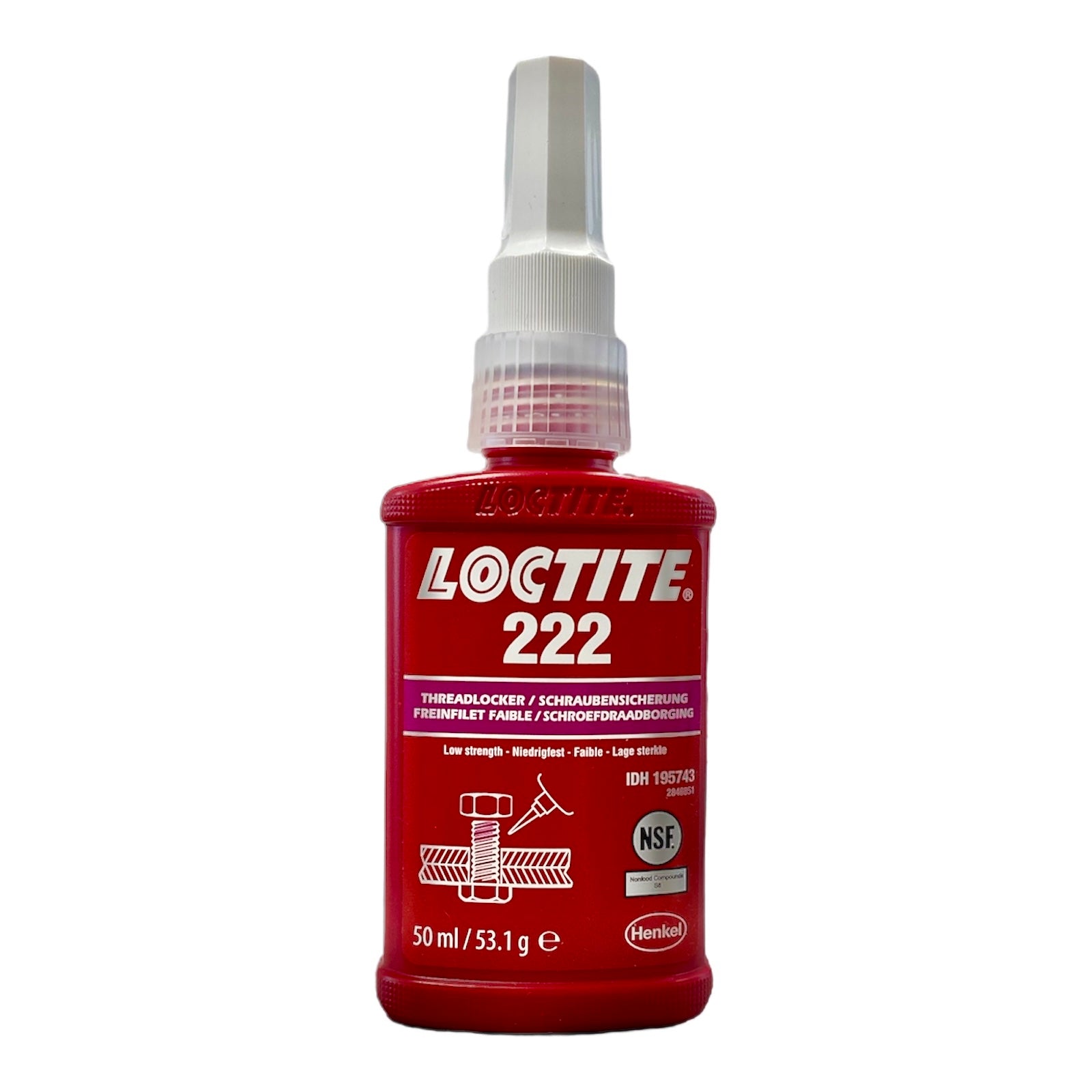 Loctite 222 - 50ml, Fijador de roscas de baja resistencia