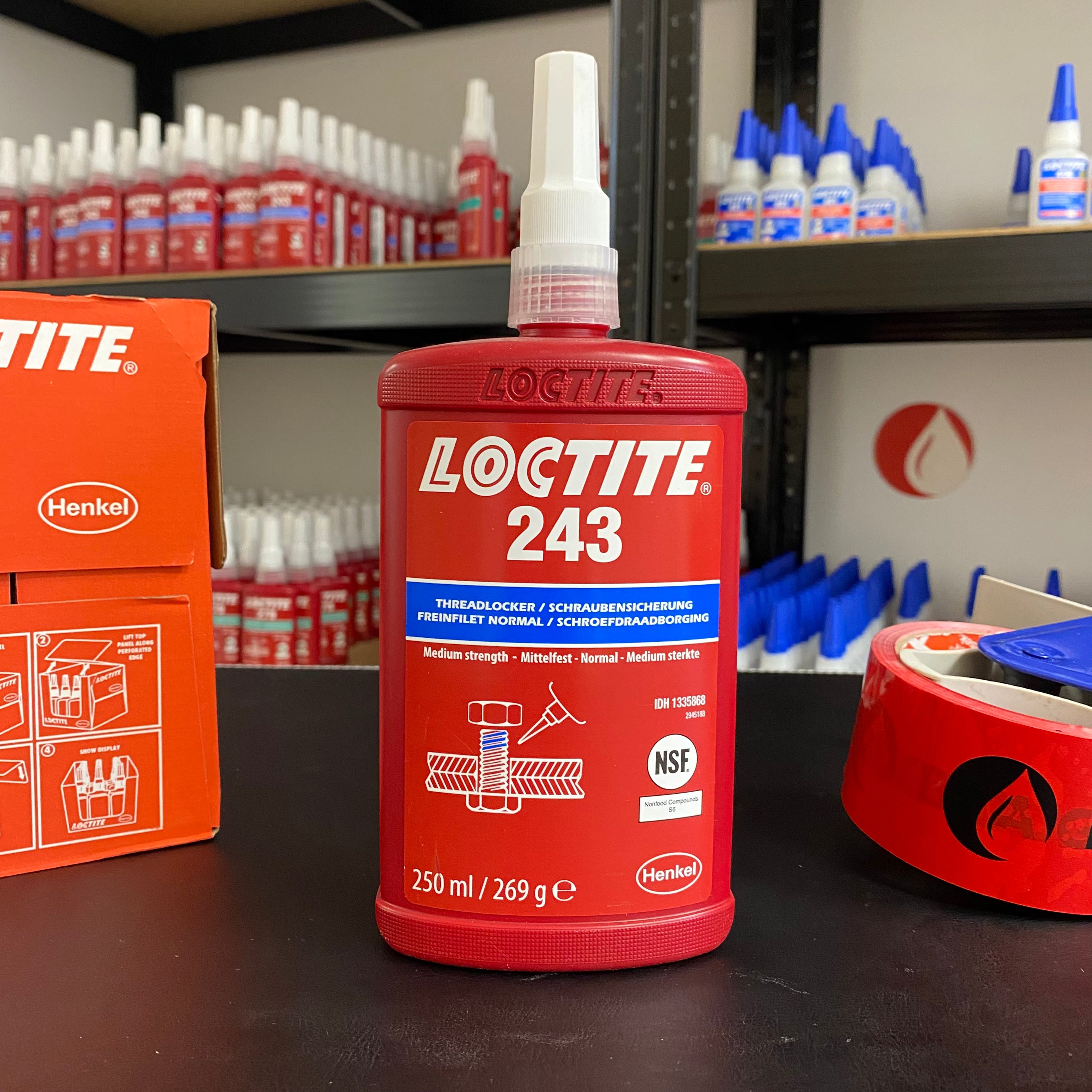 Loctite 243 - 250ml, Fijador de roscas de resistencia media