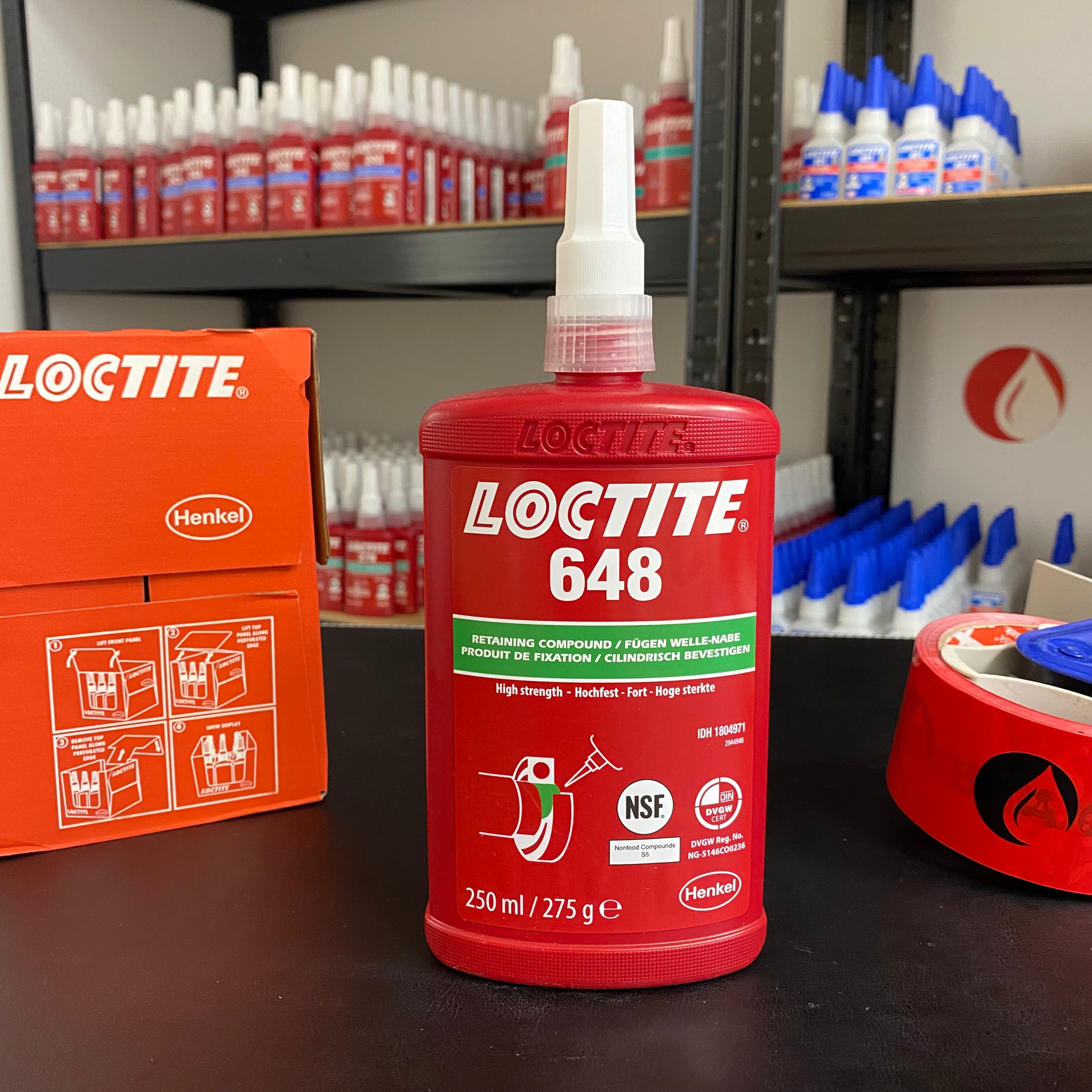 Loctite 648 - 250ml, Fijador de piezas de alta resistencia