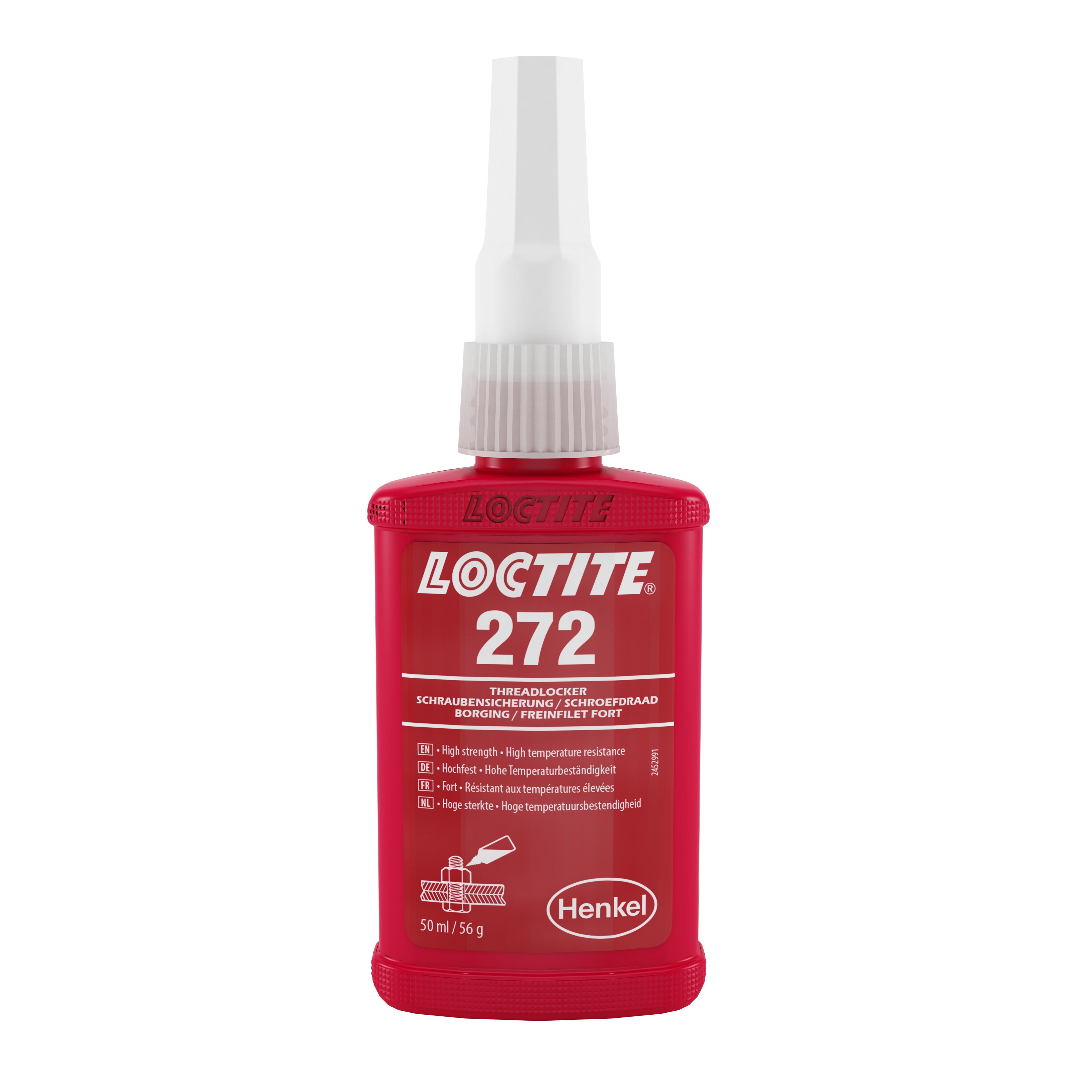 Loctite 272 - 50ml, Fijador de roscas de alta resistencia